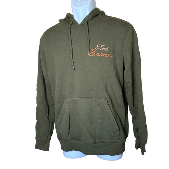 Ford Bronco Adult Hybrid Apparel Olive Green Hoodie Size Small Outdoor Mountains - Picture 3 of 9
